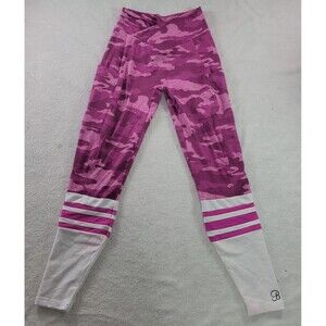 ​Bombshell Pink Camo Contour Sock Leggings Medium Thigh High Striped Made in USA
